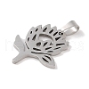 Non-Tarnish 201 Stainless Steel Pendants STAS-A094-21P-2