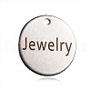 Non-Tarnish Spray Painted Stainless Steel Pendants STAS-F090-04P-1