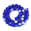 Frosted Opaque Glass Beads Strands GLAA-T032-P10mm-MBB11-2