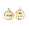 Brass Micro Pave Cubic Zirconia Pendants KK-H441-34G-1