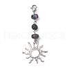 Natural & Synthetic Gemstone Pendant Decorations HJEW-JM01045-3