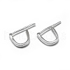 Anti-Tarnish 925 Sterling Silver Ice Pick Pinch Bails STER-L057-079A-1