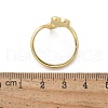 Brass Shell Cuff Rings for Women RJEW-C126-09G-5