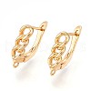 Brass Hoop Earring Finding KK-N261-41G-1