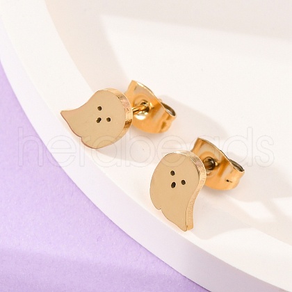304 Stainless Steel Stud Earrings X-EJEW-P126-22-1