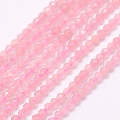 Natural Rose Quartz Beads Strands G-F509-28-2mm-A-1