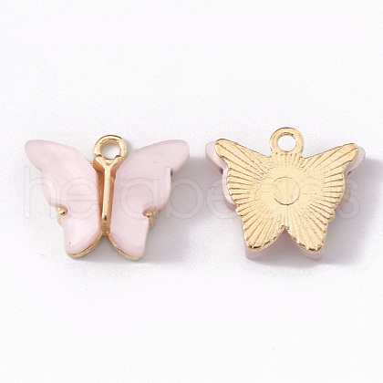 Alloy Acrylic Pendants X-ENAM-R136-01C-1