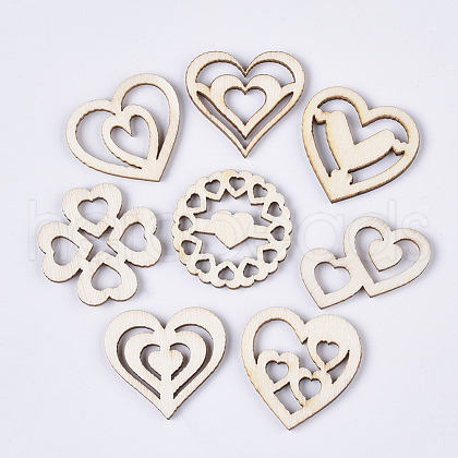 Valentine's Day Theme Laser Cut Wood Shapes WOOD-T011-51-1