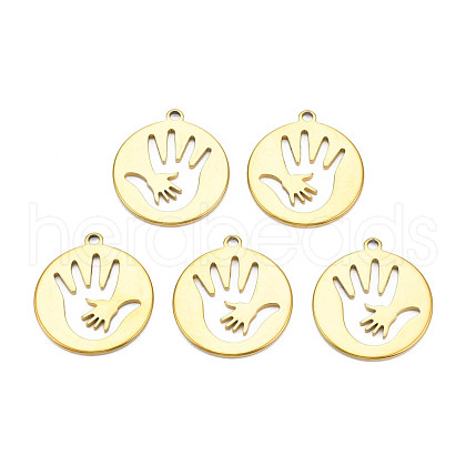 Ion Plating(IP) 201 Stainless Steel Pendants STAS-T063-183G-1
