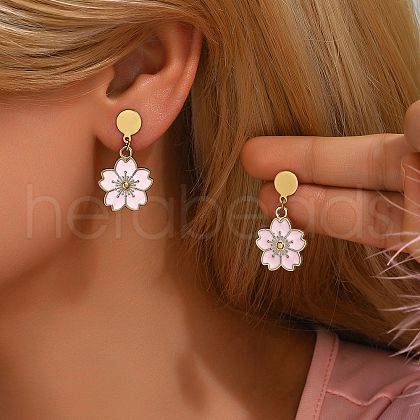 Elegant Flower Stud Earrings QQ9904-1