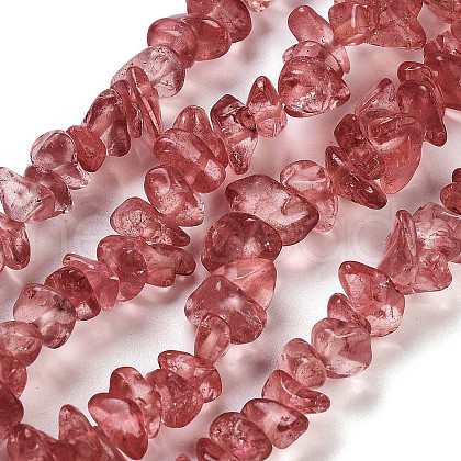 Transparent Crackle Glass Beads Strands GLAA-U004-01I-1