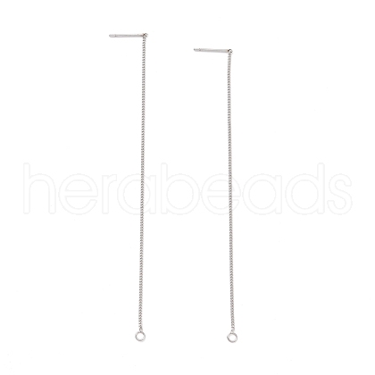 Non-Tarnish 304 Stainless Steel Stud Earring Finding STAS-E161-07P-1