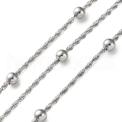 304 Stainless Steel Chains with Beads CHS-F020-12P-1