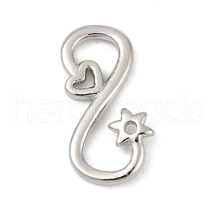 Brass S-Hook Clasps KK-S527-06P-1