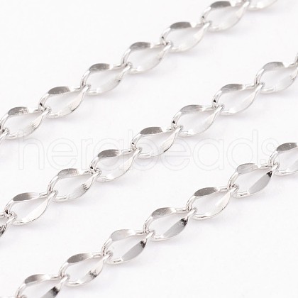 Tarnish Resistant 304 Stainless Steel Twisted Chains CHS-K003-03P-0.4MM-1