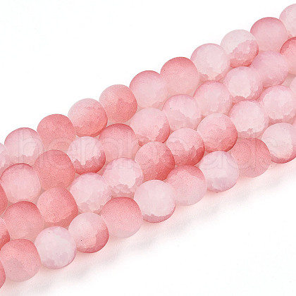 Crackle Glass Beads Strands GLAA-N009-8mm-03-1