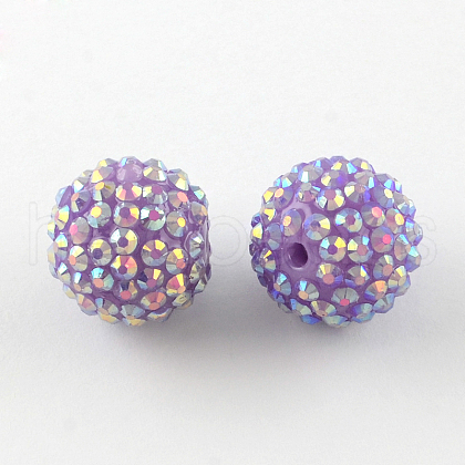 AB-Color Resin Rhinestone Beads RESI-S315-14x16-10-1