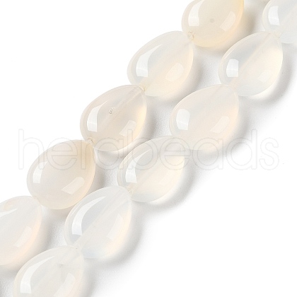 Natural White Agate Beads Strands G-K357-A07-02-1