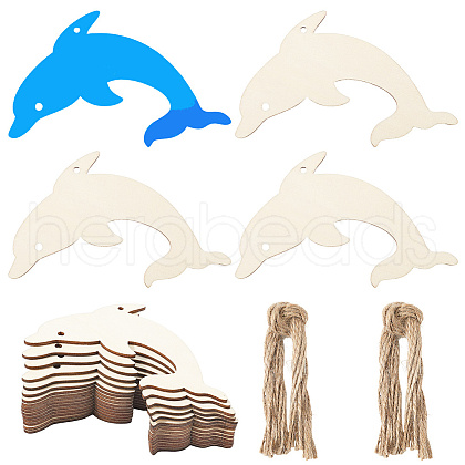 Ocean Theme Wood Pendant Decorations HJEW-WH20016-01C-1