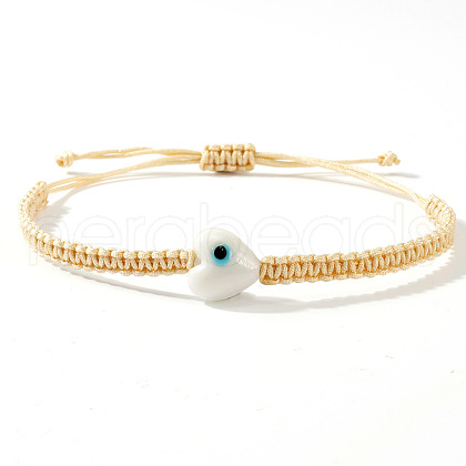 Bohemian Style Glass Beads Braided Bead Bracelets FR5160-10-1