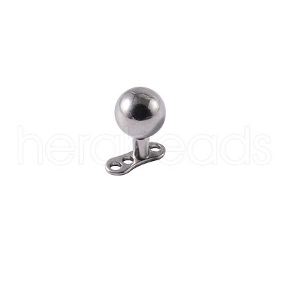 Stainless Steel Round Ball Dermal Anchor Base/Top for Women Men WGB1D88-48-1