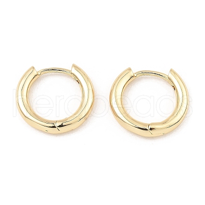 Brass Huggie Hoop Earrings X-EJEW-I289-26KCG-1