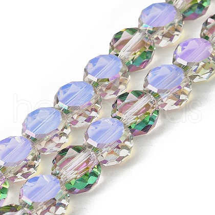 Electroplate Glass Beads Strands EGLA-L045-G-HR01-1