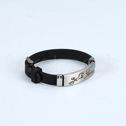 Silicone Cord Bracelets WG3CB09-01-1