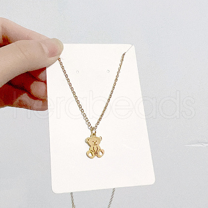 Christmas Stainless Steel Pendant Cable Chain Necklaces NG7275-8-1