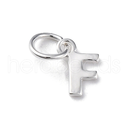 925 Sterling Silver Letter Charms STER-C012-01S-F-1