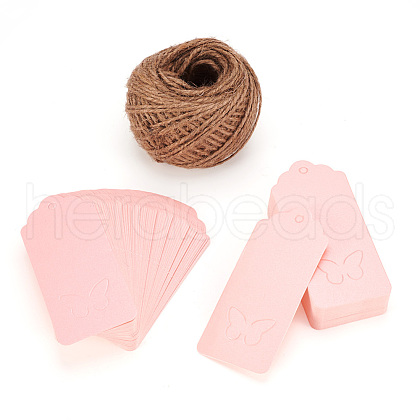 Jewelry Display Kraft Paper Price Tags and Jute Twine CDIS-TA0001-06D-1