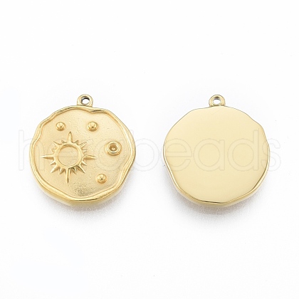 Ion Plating(IP) 304 Stainless Steel Pendant Rhinestone Settings STAS-N097-251LG-1