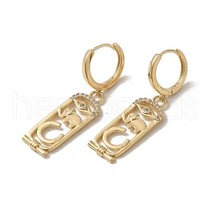 Brass Micro Pave Cubic Zirconia Dangle Earring EJEW-L271-06KCG-02-1