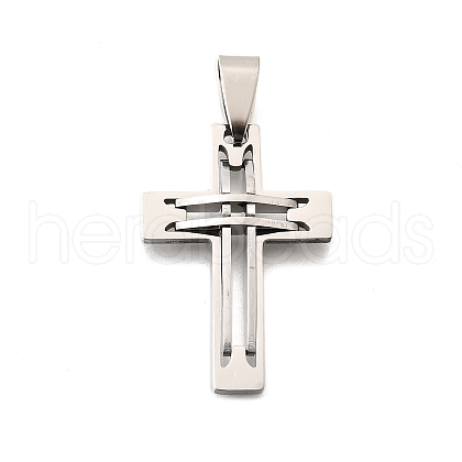201 Stainless Steel Pendants STAS-R166-04P-1
