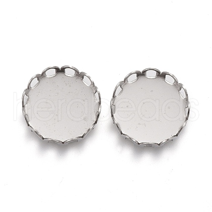 Tarnish Resistant 304 Stainless Steel Cabochon Settings STAS-P249-16G-P-1