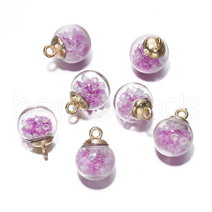 Luminous Glow in the Dark Glass Ball Pendant PW-WG33078-23-1
