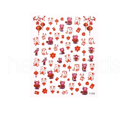 Chinese New Year Themed Nail Decals Stickers MRMJ-R086-T-356-1