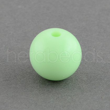 Solid Chunky Bubblegum Acrylic Ball Beads SACR-R835-6mm-02-1