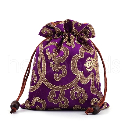 Chinese Style Silk Embroidery Flower Storage Bags PW-WG71997-11-1