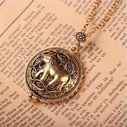 Magnifying Glass Magnetic Locket Pendant Necklaces for Women TOOL-PW0002-05A-1