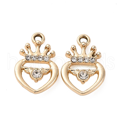Alloy Rhinestone Pendants PALLOY-S052-01G-A-1