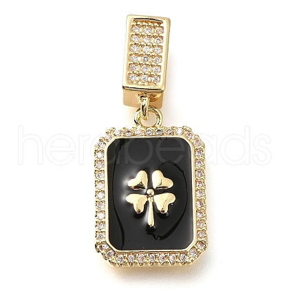Brass Micro Pave Cubic Zirconia Pendants KK-S049-05G-A-1