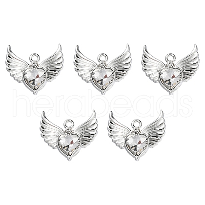 Rack Plating Alloy Glass Pendants FIND-YW0001-85C-1