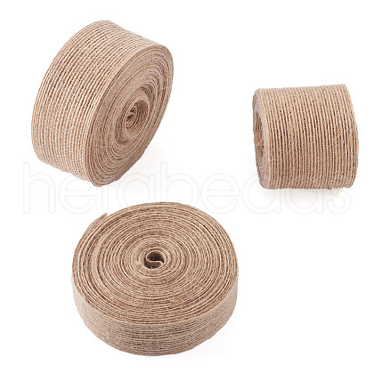 Yilisi 3 Rolls 3 Styles Burlap Ribbon OCOR-YS0001-04-1