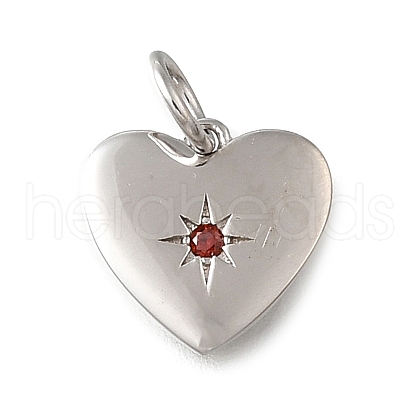 925 Sterling Silver Micro Pave Clear Cubic Zirconia Charms STER-V001-01P-01-1