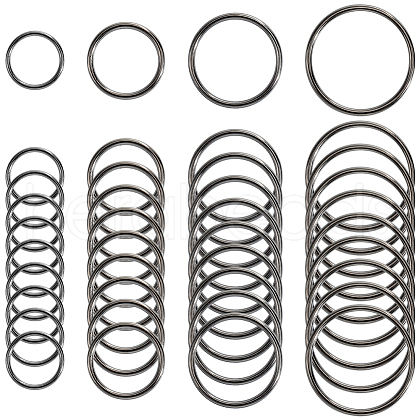 SOFPLATE 40Pcs 4 Styles Zinc Alloy Linking Rings FIND-SP0002-79B-1