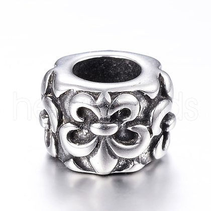 316 Surgical Stainless Steel European Beads STAS-G106-10AS-1