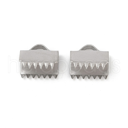 304 Stainless Steel Ribbon Crimp Ends STAS-E471-05J-P-1