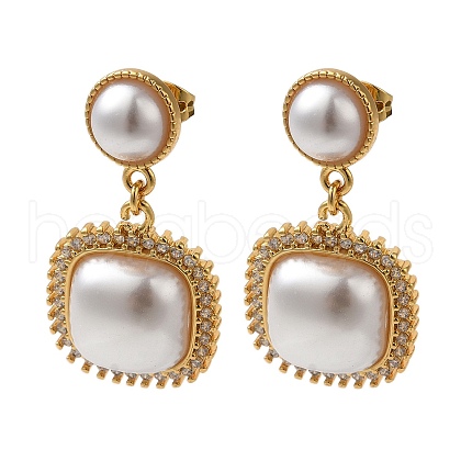 Square ABS Plastic Imitation Pearl EJEW-L224-70G-1