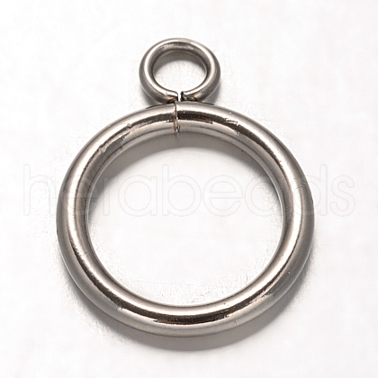 Tarnish Resistant Ring 304 Stainless Steel Pendants STAS-F075-P17B-1